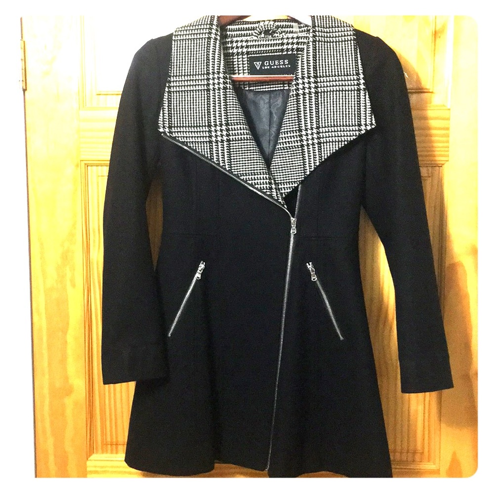 Guess Los Angeles zip up pea coat